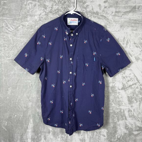 Chubbies Button up Shirt Mens XL Blue Nautical - Picture 1 of 8